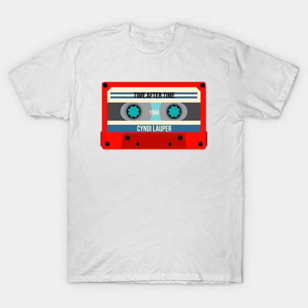 Cyndi Lauper Classic Cassette Tape T-Shirt by PowelCastStudio